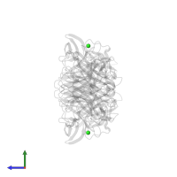 CHLORIDE ION in PDB entry 2ya8, assembly 1, side view.