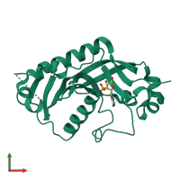 PDB entry 2ydd coloured by chain, front view.