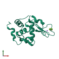 PDB entry 2ydg coloured by chain, front view.