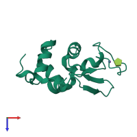 PDB entry 2ydg coloured by chain, top view.