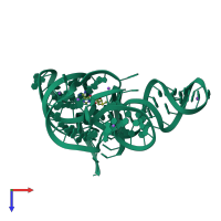 PDB entry 2ygh coloured by chain, top view.