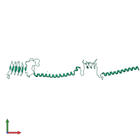 PDB entry 2yo0 coloured by chain, front view.
