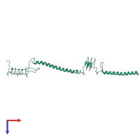 PDB entry 2yo0 coloured by chain, top view.