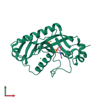 PDB entry 2yph coloured by chain, front view.