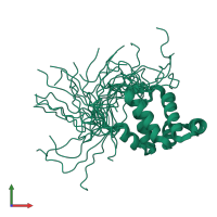 PDB entry 2yqf coloured by chain, ensemble of 20 models, front view.