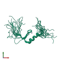 PDB entry 2ytk coloured by chain, ensemble of 20 models, front view.