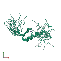 PDB entry 2ytq coloured by chain, ensemble of 20 models, front view.