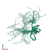 PDB entry 2ytx coloured by chain, ensemble of 20 models, front view.