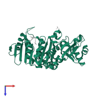 tRNA (guanine(26)-N(2))-dimethyltransferase in PDB entry 2ytz, assembly 2, top view.