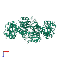 Aspartate-semialdehyde dehydrogenase in PDB entry 2yv3, assembly 1, top view.