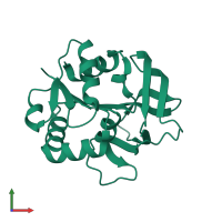 PDB entry 2ywd coloured by chain, front view.