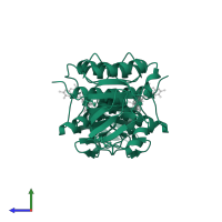 Thioredoxin reductase related protein in PDB entry 2ywl, assembly 1, side view.