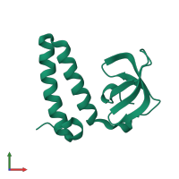 PDB entry 2yxy coloured by chain, front view.
