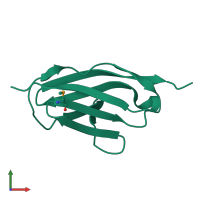 PDB entry 2yz8 coloured by chain, front view.