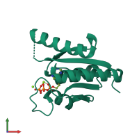 PDB entry 2z08 coloured by chain, front view.
