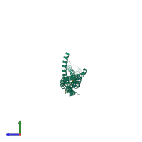 PDB entry 2z0n coloured by chain, side view.