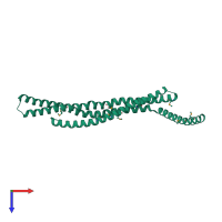 PDB entry 2z0n coloured by chain, top view.