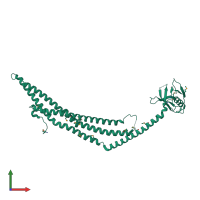 PDB entry 2z0o coloured by chain, front view.