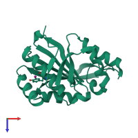 PDB entry 2z10 coloured by chain, top view.