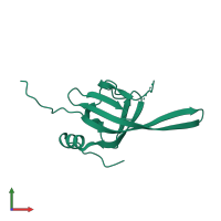 PDB entry 2z14 coloured by chain, front view.