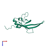 PDB entry 2z14 coloured by chain, top view.