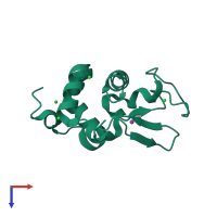 PDB entry 2z19 coloured by chain, top view.