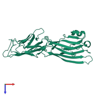 PDB entry 2z1p coloured by chain, top view.