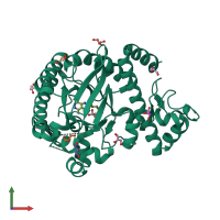 PDB entry 2z1w coloured by chain, front view.