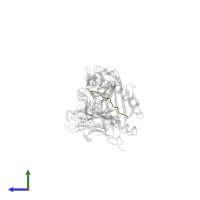 Myelin basic protein (MBP)-peptide in PDB entry 2z31, assembly 1, side view.