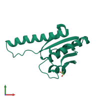 PDB entry 2z3v coloured by chain, front view.