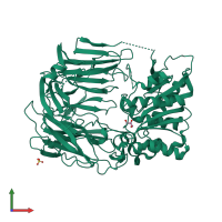 PDB entry 2z3w coloured by chain, front view.