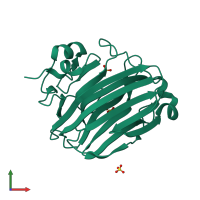 PDB entry 2z42 coloured by chain, front view.