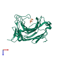 PDB entry 2z42 coloured by chain, top view.