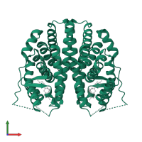 Estrogen receptor beta in PDB entry 2z4b, assembly 1, front view.