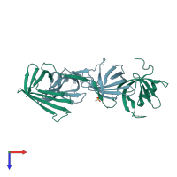 PDB entry 2z4h coloured by chain, top view.