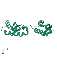 PDB entry 2z51 coloured by chain, top view.