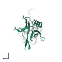 Proteasomal ubiquitin receptor ADRM1 in PDB entry 2z59, assembly 1, side view.