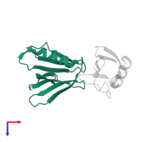 Proteasomal ubiquitin receptor ADRM1 in PDB entry 2z59, assembly 1, top view.