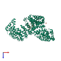 PDB entry 2z5k coloured by chain, top view.