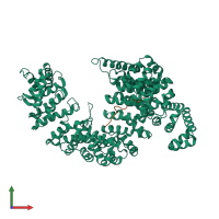 PDB entry 2z5n coloured by chain, front view.