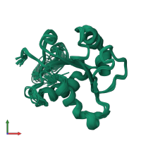 PDB entry 2z5v coloured by chain, ensemble of 20 models, front view.