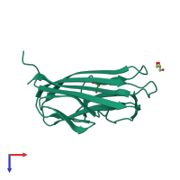 PDB entry 2z5w coloured by chain, top view.