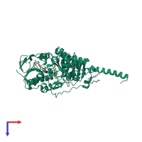 PDB entry 2z5y coloured by chain, top view.