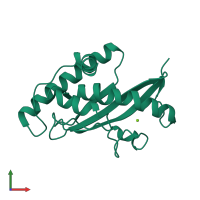PDB entry 2z6o coloured by chain, front view.