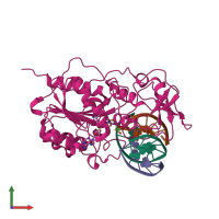 PDB entry 2z6q coloured by chain, front view.