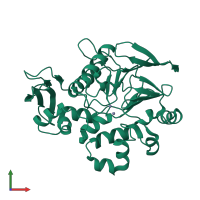 PDB entry 2z72 coloured by chain, front view.