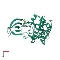 PDB entry 2z7s coloured by chain, top view.