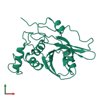 PDB entry 2z84 coloured by chain, front view.