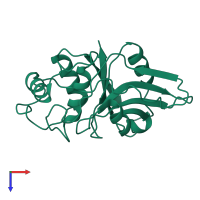 PDB entry 2z84 coloured by chain, top view.
