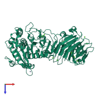 PDB entry 2z8x coloured by chain, top view.